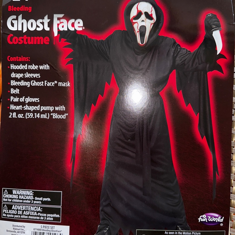 Bleeding Scream Ghost Face Costume
